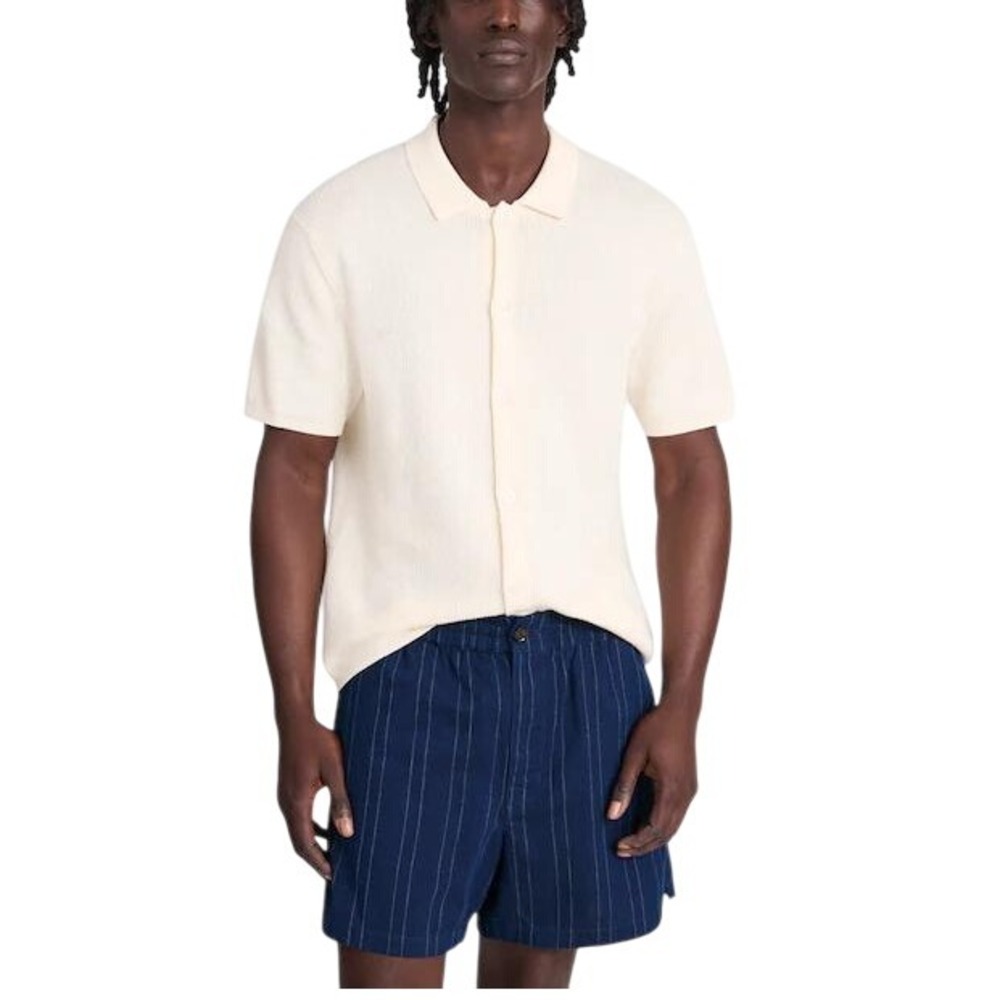 Madewell Mens Shorts Striped Elastic Waist Casual Navy Blue Size S NWT‎ $98